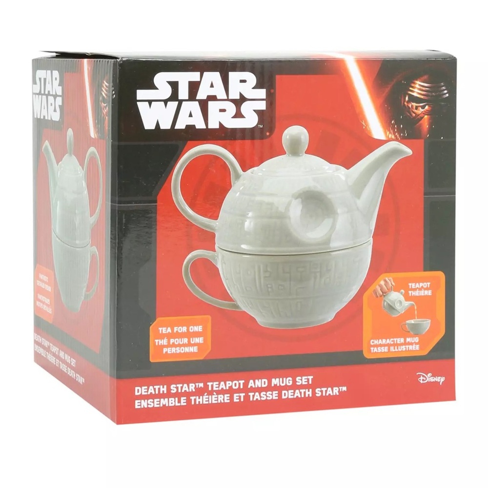 Disney Star Wars Gray Death Star Teapot and Mug Set